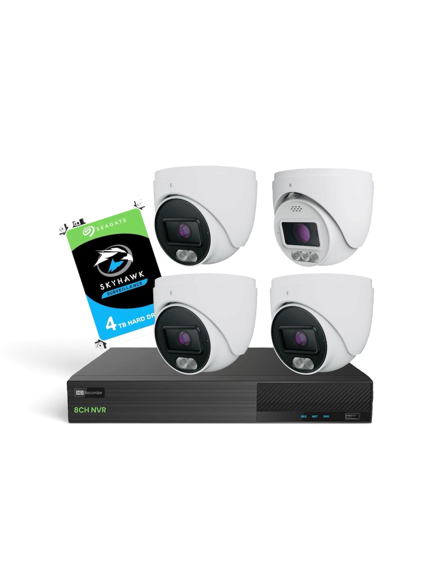 2K Active Deterrence + 4MP Smart Security Camera Package